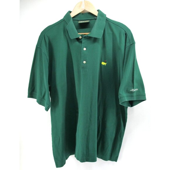 Masters Collection Polo Shirt Green 60s two-ply Mercerized Cotton Men's XL - Picture 1 of 8